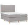 Boxspringbett mit hellgrauer Stoffmatratze 140x200 cm von vidaXL, Betten und Lattenroste - Ref: Foro24-3142337, Preis: 511,49...
