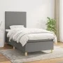 Box spring bed with dark gray fabric mattress 90x200 cm by vidaXL, Beds and slatted bases - Ref: Foro24-3142146, Price: 362,3...