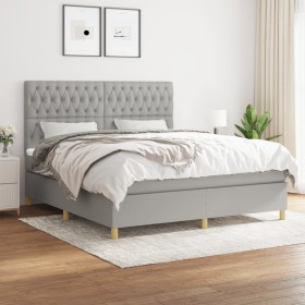 Boxspringbett mit hellgrauer Stoffmatratze 180x200 cm von vidaXL, Betten und Lattenroste - Ref: Foro24-3142593, Preis: 617,40...