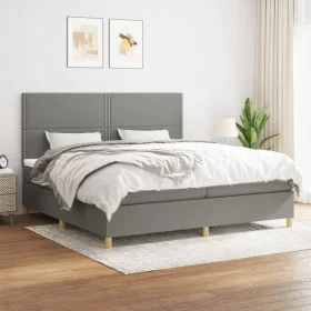 Box spring bed with dark gray fabric mattress 200x200 cm by vidaXL, Beds and slatted bases - Ref: Foro24-3142282, Price: 601,...
