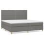 Box spring bed with dark gray fabric mattress 200x200 cm by vidaXL, Beds and slatted bases - Ref: Foro24-3142282, Price: 613,...