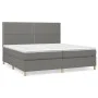 Cama box spring con colchón tela gris oscuro 200x200 cm de vidaXL, Camas y somieres - Ref: Foro24-3142282, Precio: 602,34 €, ...