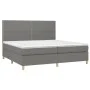 Cama box spring con colchón tela gris oscuro 200x200 cm de vidaXL, Camas y somieres - Ref: Foro24-3142282, Precio: 602,34 €, ...