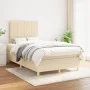Cama box spring con colchón tela color crema 120x200 cm de vidaXL, Camas y somieres - Ref: Foro24-3142326, Precio: 407,01 €, ...