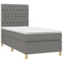 Box spring bed with dark gray fabric mattress 90x200 cm by vidaXL, Beds and slatted bases - Ref: Foro24-3142546, Price: 373,3...
