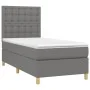 Box spring bed with dark gray fabric mattress 90x200 cm by vidaXL, Beds and slatted bases - Ref: Foro24-3142626, Price: 365,6...