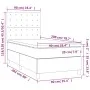 Box spring bed with dark gray fabric mattress 90x200 cm by vidaXL, Beds and slatted bases - Ref: Foro24-3142626, Price: 365,6...