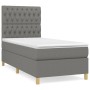 Cama box spring con colchón tela gris oscuro 100x200 cm de vidaXL, Camas y somieres - Ref: Foro24-3142554, Precio: 364,62 €, ...