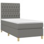 Cama box spring con colchón tela gris oscuro 100x200 cm de vidaXL, Camas y somieres - Ref: Foro24-3142554, Precio: 364,62 €, ...