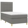 Box spring bed with dark gray fabric mattress 90x200 cm by vidaXL, Beds and slatted bases - Ref: Foro24-3142306, Price: 353,7...