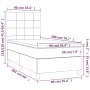 Box spring bed with dark gray fabric mattress 90x200 cm by vidaXL, Beds and slatted bases - Ref: Foro24-3142306, Price: 353,7...