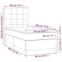 Box spring bed with light gray fabric mattress 90x190 cm by vidaXL, Beds and slatted bases - Ref: Foro24-3142297, Price: 312,...