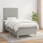 Box spring bed with light gray fabric mattress 90x190 cm by vidaXL, Beds and slatted bases - Ref: Foro24-3142137, Price: 310,...