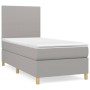 Box spring bed with light gray fabric mattress 90x190 cm by vidaXL, Beds and slatted bases - Ref: Foro24-3142137, Price: 317,...