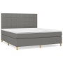 Boxspringbett mit dunkelgrauer Stoffmatratze 160x200 cm von vidaXL, Betten und Lattenroste - Ref: Foro24-3142346, Preis: 555,...