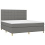 Boxspringbett mit dunkelgrauer Stoffmatratze 160x200 cm von vidaXL, Betten und Lattenroste - Ref: Foro24-3142346, Preis: 555,...