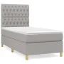 Box spring bed with light gray fabric mattress 90x190 cm by vidaXL, Beds and slatted bases - Ref: Foro24-3142537, Price: 312,...