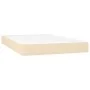 Box spring bed with cream fabric mattress 120x200 cm by vidaXL, Beds and slatted bases - Ref: Foro24-3142166, Price: 420,54 €...
