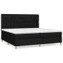 Box spring bed with black fabric mattress 200x200 cm by vidaXL, Beds and slatted bases - Ref: Foro24-3142603, Price: 677,43 €...