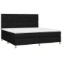 Box spring bed with black fabric mattress 200x200 cm by vidaXL, Beds and slatted bases - Ref: Foro24-3142603, Price: 677,43 €...