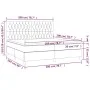 Box spring bed with black fabric mattress 200x200 cm by vidaXL, Beds and slatted bases - Ref: Foro24-3142603, Price: 677,43 €...