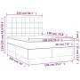 Box spring bed with black fabric mattress 140x190 cm by vidaXL, Beds and slatted bases - Ref: Foro24-3141771, Price: 483,72 €...