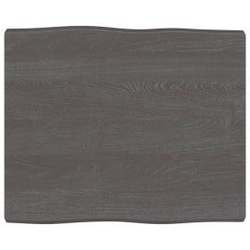 Tablero mesa madera tratada borde vivo marrón 60x50x(2-4) cm