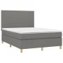 Box spring bed with dark gray fabric mattress 140x200 cm by vidaXL, Beds and slatted bases - Ref: Foro24-3142178, Price: 519,...