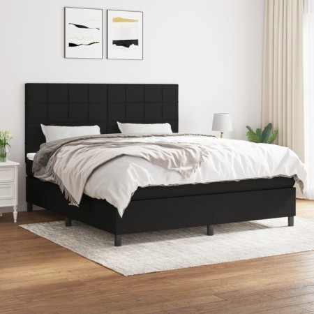 Boxspringbett mit schwarzer Stoffmatratze 180x200 cm von vidaXL, Betten und Lattenroste - Ref: Foro24-3141795, Preis: 614,43 ...