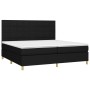 Box spring bed with black fabric mattress 200x200 cm by vidaXL, Beds and slatted bases - Ref: Foro24-3142363, Price: 682,90 €...
