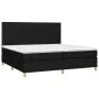 Box spring bed with black fabric mattress 200x200 cm by vidaXL, Beds and slatted bases - Ref: Foro24-3142363, Price: 668,71 €...