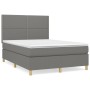 Box spring bed with dark gray fabric mattress 140x200 cm by vidaXL, Beds and slatted bases - Ref: Foro24-3142258, Price: 470,...
