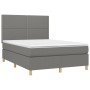 Box spring bed with dark gray fabric mattress 140x200 cm by vidaXL, Beds and slatted bases - Ref: Foro24-3142258, Price: 470,...