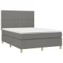 Box spring bed with dark gray fabric mattress 140x200 cm by vidaXL, Beds and slatted bases - Ref: Foro24-3142258, Price: 462,...