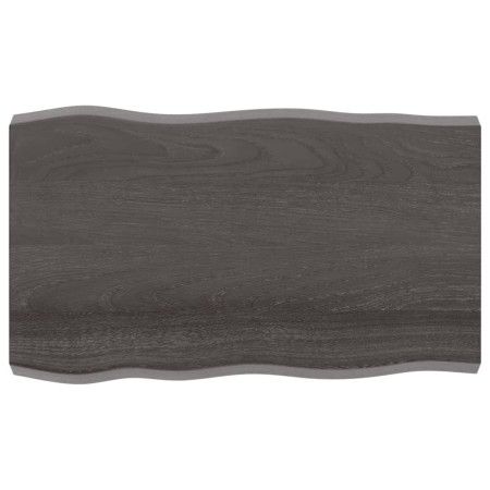 Treated wood table top brown live edge 100x60x(2-6) cm by vidaXL, Table tops - Ref: Foro24-364021, Price: 71,09 €, Discount: %