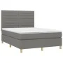 Boxspringbett mit dunkelgrauer Stoffmatratze 140x200 cm von vidaXL, Betten und Lattenroste - Ref: Foro24-3142418, Preis: 473,...