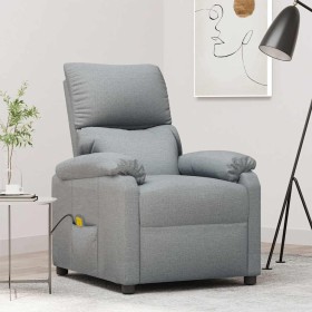 Sillón de masaje tela gris claro