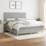 Cama box spring con colchón tela gris claro 180x200 cm de vidaXL, Camas y somieres - Ref: Foro24-3142193, Precio: 636,77 €, D...