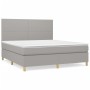 Boxspringbett mit hellgrauer Stoffmatratze 180x200 cm von vidaXL, Betten und Lattenroste - Ref: Foro24-3142193, Preis: 625,55...