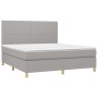 Boxspringbett mit hellgrauer Stoffmatratze 180x200 cm von vidaXL, Betten und Lattenroste - Ref: Foro24-3142193, Preis: 625,55...