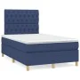 Box spring bed with blue fabric mattress 120x200 cm by vidaXL, Beds and slatted bases - Ref: Foro24-3142567, Price: 431,74 €,...