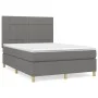 Box spring bed with dark gray fabric mattress 140x200 cm by vidaXL, Beds and slatted bases - Ref: Foro24-3142338, Price: 490,...