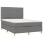 Box spring bed with dark gray fabric mattress 140x200 cm by vidaXL, Beds and slatted bases - Ref: Foro24-3142338, Price: 490,...