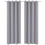 Cortina opaca con ojales de metal 270x245 cm gris
