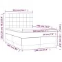 Box spring bed with cream fabric mattress 140x200 cm by vidaXL, Beds and slatted bases - Ref: Foro24-3142342, Price: 490,84 €...