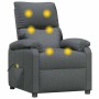 Sillón de masaje de tela gris oscuro