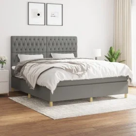 Boxspringbett mit dunkelgrauer Stoffmatratze 180x200 cm von vidaXL, Betten und Lattenroste - Ref: Foro24-3142594, Preis: 642,...
