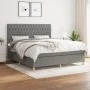 Cama box spring con colchón tela gris oscuro 180x200 cm de vidaXL, Camas y somieres - Ref: Foro24-3142594, Precio: 640,73 €, ...