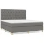 Cama box spring con colchón tela gris oscuro 180x200 cm de vidaXL, Camas y somieres - Ref: Foro24-3142594, Precio: 640,73 €, ...