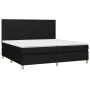 Box spring bed with black fabric mattress 200x200 cm by vidaXL, Beds and slatted bases - Ref: Foro24-3142203, Price: 641,13 €...